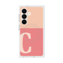 プレミアムスクエアケース with SnapMag［ オリジナル - initial two tone - C pink ］