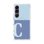 プレミアムスクエアケース with SnapMag［ オリジナル - initial two tone - C blue ］