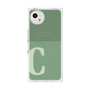 プレミアムスクエアケース with SnapMag［ オリジナル - initial two tone - C green ］