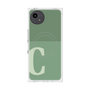 プレミアムスクエアケース with SnapMag［ オリジナル - initial two tone - C green ］