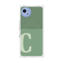 プレミアムスクエアケース with SnapMag［ オリジナル - initial two tone - C green ］