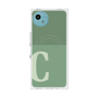 プレミアムスクエアケース with SnapMag［ オリジナル - initial two tone - C green ］