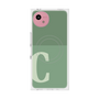 プレミアムスクエアケース with SnapMag［ オリジナル - initial two tone - C green ］