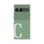 プレミアムスクエアケース with SnapMag［ オリジナル - initial two tone - C green ］