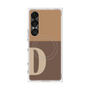 プレミアムスクエアケース with SnapMag［ オリジナル - initial two tone - D brown ］