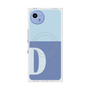 プレミアムスクエアケース with SnapMag［ オリジナル - initial two tone - D blue ］