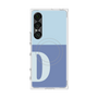 プレミアムスクエアケース with SnapMag［ オリジナル - initial two tone - D blue ］
