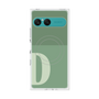 プレミアムスクエアケース with SnapMag［ オリジナル - initial two tone - D green ］