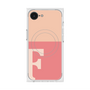 プレミアムスクエアケース with SnapMag［ オリジナル - initial two tone - F pink ］