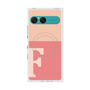 プレミアムスクエアケース with SnapMag［ オリジナル - initial two tone - F pink ］