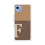 プレミアムスクエアケース with SnapMag［ オリジナル - initial two tone - F brown ］