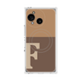 プレミアムスクエアケース with SnapMag［ オリジナル - initial two tone - F brown ］