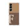 プレミアムスクエアケース with SnapMag［ オリジナル - initial two tone - F brown ］