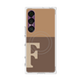 プレミアムスクエアケース with SnapMag［ オリジナル - initial two tone - F brown ］
