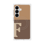 プレミアムスクエアケース with SnapMag［ オリジナル - initial two tone - F brown ］