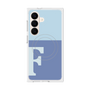 プレミアムスクエアケース with SnapMag［ オリジナル - initial two tone - F blue ］