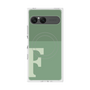 プレミアムスクエアケース with SnapMag［ オリジナル - initial two tone - F green ］