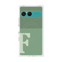 プレミアムスクエアケース with SnapMag［ オリジナル - initial two tone - F green ］