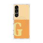 プレミアムスクエアケース with SnapMag［ オリジナル - initial two tone - G orange ］