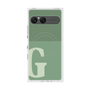 プレミアムスクエアケース with SnapMag［ オリジナル - initial two tone - G green ］