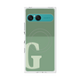 プレミアムスクエアケース with SnapMag［ オリジナル - initial two tone - G green ］