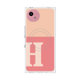 プレミアムスクエアケース with SnapMag［ オリジナル - initial two tone - H pink ］