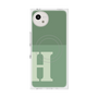 プレミアムスクエアケース with SnapMag［ オリジナル - initial two tone - H green ］
