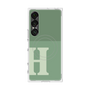プレミアムスクエアケース with SnapMag［ オリジナル - initial two tone - H green ］