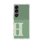 プレミアムスクエアケース with SnapMag［ オリジナル - initial two tone - H green ］