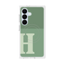 プレミアムスクエアケース with SnapMag［ オリジナル - initial two tone - H green ］