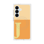 プレミアムスクエアケース with SnapMag［ オリジナル - initial two tone - J orange ］