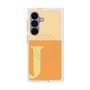 プレミアムスクエアケース with SnapMag［ オリジナル - initial two tone - J orange ］