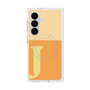 プレミアムスクエアケース with SnapMag［ オリジナル - initial two tone - J orange ］