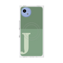 プレミアムスクエアケース with SnapMag［ オリジナル - initial two tone - J green ］
