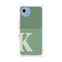 プレミアムスクエアケース with SnapMag［ オリジナル - initial two tone - K green ］