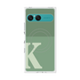 プレミアムスクエアケース with SnapMag［ オリジナル - initial two tone - K green ］