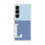 プレミアムスクエアケース with SnapMag［ オリジナル - initial two tone - L blue ］