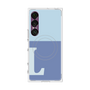プレミアムスクエアケース with SnapMag［ オリジナル - initial two tone - L blue ］