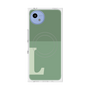 プレミアムスクエアケース with SnapMag［ オリジナル - initial two tone - L green ］