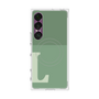 プレミアムスクエアケース with SnapMag［ オリジナル - initial two tone - L green ］