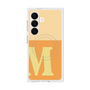 プレミアムスクエアケース with SnapMag［ オリジナル - initial two tone - M orange ］