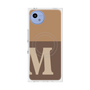 プレミアムスクエアケース with SnapMag［ オリジナル - initial two tone - M brown ］