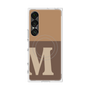 プレミアムスクエアケース with SnapMag［ オリジナル - initial two tone - M brown ］