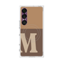 プレミアムスクエアケース with SnapMag［ オリジナル - initial two tone - M brown ］