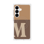 プレミアムスクエアケース with SnapMag［ オリジナル - initial two tone - M brown ］