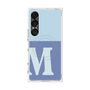 プレミアムスクエアケース with SnapMag［ オリジナル - initial two tone - M blue ］