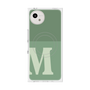 プレミアムスクエアケース with SnapMag［ オリジナル - initial two tone - M green ］