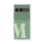 プレミアムスクエアケース with SnapMag［ オリジナル - initial two tone - M green ］