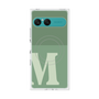 プレミアムスクエアケース with SnapMag［ オリジナル - initial two tone - M green ］