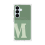 プレミアムスクエアケース with SnapMag［ オリジナル - initial two tone - M green ］
